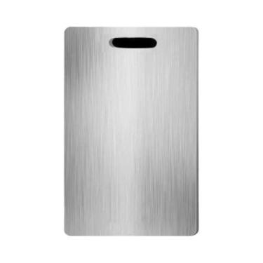 Imagem de Tábua De Corte De Aço Inoxidável Reforçada, Dupla Face, Para Cozinha, 