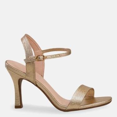 Imagem de Sandália Salto Fino Dourada-Feminino