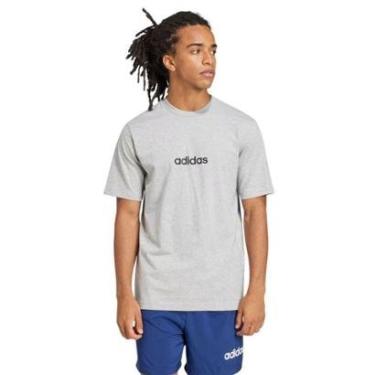 Imagem de Camiseta Adidas Essentials Logo Linear Masculina - Cinza 2GG-Masculino