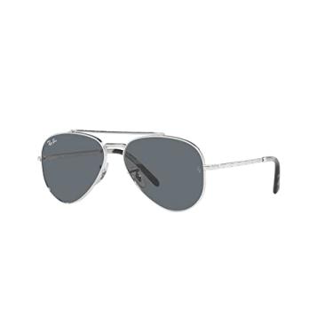 Imagem de Óculos de Sol Ray-Ban New Aviator 0RB3625 003/R5 Tam 58 / Prata - Lentes Azul