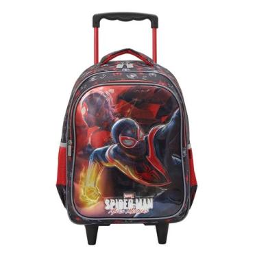 Imagem de Mochila Rodas Luxo Spider Man Aranha 13360 Oficial - Xeryus