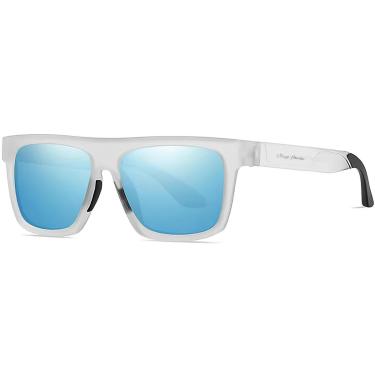 Imagem de Óculos de Sol Masculino Azul Espelhado Quadrado Polarizado Proteção UV400 S11104-Masculino