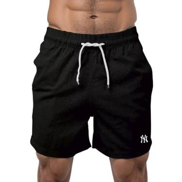 Imagem de Short Mauricinho Bermuda Linho Casual Premium Cós Com Cordão Ajustavel Bolsos Lateral Liso Verao-Masculino