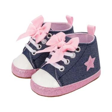 Imagem de Tênis De Cano Alto Com Estampa De Estrela Para Bebês Recém-nascidos, M