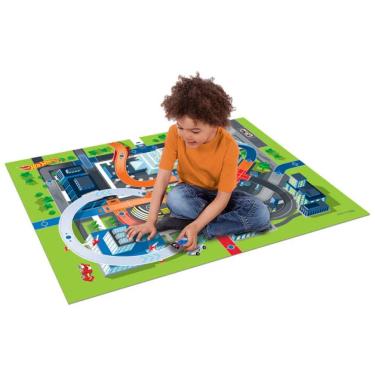Imagem de Tapete Pista e Carinho Hot Wheels - Toyng 48256
