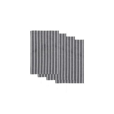 Imagem de Pano de Prato Copa 40cm Guardanapo Listrado Branco Jogo 4un