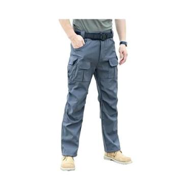 Imagem de Calças Táticas Masculinas Com Múltiplos Bolsos, Secagem Rápida, Imperm
