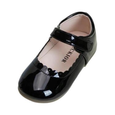 Imagem de Sapatos De Princesa Em Couro Multicoloridos Para Meninas, Solado Macio