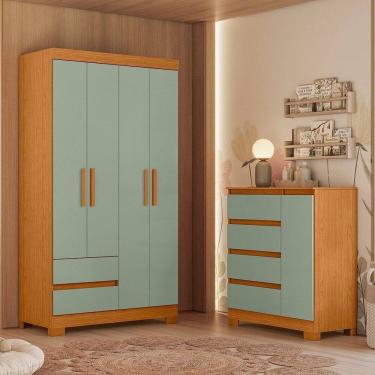 Imagem de Conjunto Quarto Infantil Completo Olimpia Cinamomo / Sálvia