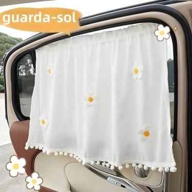 Imagem de Cortina Protetora Solar Automotiva De Verão Com Desenho Animado Fofo E