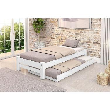 Imagem de Bicama de Solteiro Turca Madeira Maciça cor Branca