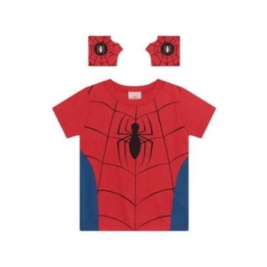 Imagem de Camiseta infantil menino do Homem-Aranha com luvas Brandili-Masculino