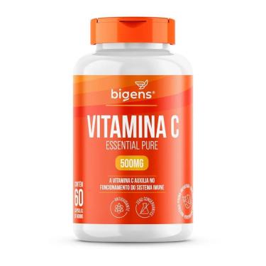 Imagem de Vitamina C Essential Pure 500mg - 60 Cápsulas - Bigens-Masculino