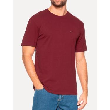 Imagem de Camiseta Tommy Jeans Masculina Regular Jersey C-Neck Flag Bordô-Masculino
