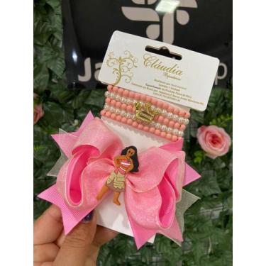 Imagem de Kit Laço Grande Infantil Bico de Pato com Pulseiras - Importado