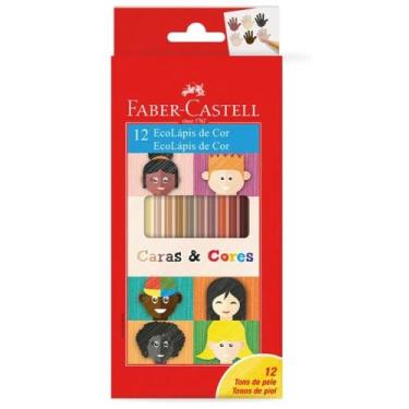 Imagem de Lapis Faber Castell Caras E Cores c/ 12 Cores Tons Pele
