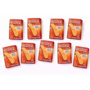 Imagem de Curativo Band-Aid Cotton Line Original Kit 9 Caixas, BEGE 9 CAIXA C/35