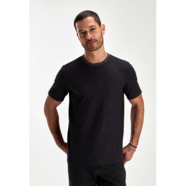 Imagem de Camiseta docthos slim manga curta moletom textura, 003 preto, GG