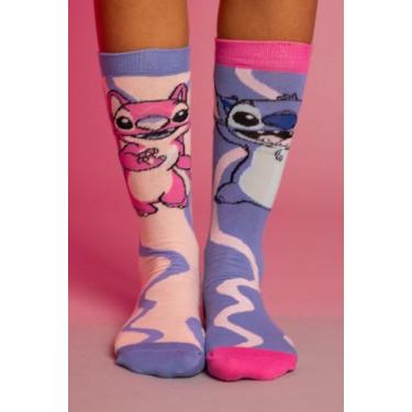 Imagem de Meia Par Disney Stitch e Angel, Unico, Única