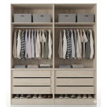 Imagem de Guarda-Roupa Modular 4 Portas 6 Gavetas 1011 Ilan Carvalho - Móveis Il