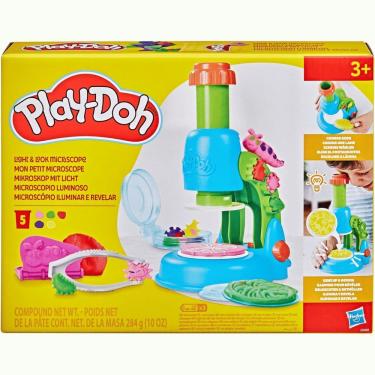 Imagem de Massinha de Modelar Microscópio Iluminar e Revelar Play Doh para Explorar Formas e Cores com Moldes e Acessórios Hasbro