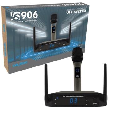 Imagem de Microfone sem Fio LS906 Multifrequência UHF 630-660 MHZ com Até 16 Canais e Alcance 50M Leson