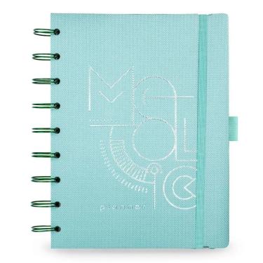Imagem de Planner Ultra Premium Systemflex Ultra Coleção Metallic com Capa Metálica e Argolas Flexíveis 16,5 X 24 cm Verde