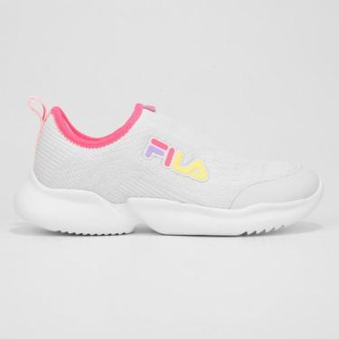 Imagem de Tênis Infantil Slip On Fila Cano Baixo Gamer, Branco, Rosa, 36
