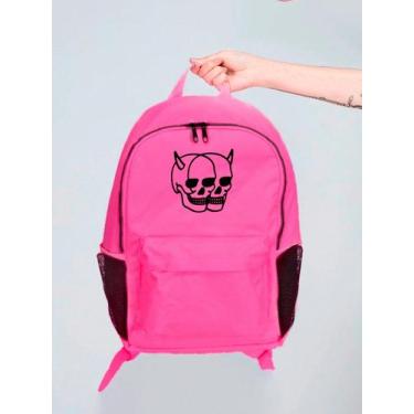 Imagem de Mochila Feminina Nylon Caveiras Unidas Estampada Personalizada Resiste