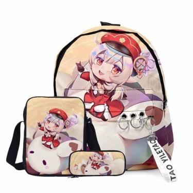 Imagem de Conjunto de mochilas Genshins Impacts Klees Cartoon Kids School - Yiwe