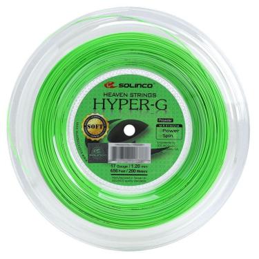 Imagem de Corda Solinco Hyper G Soft 17 1.20mm Rolo com 200 Metros Verde-Unissex