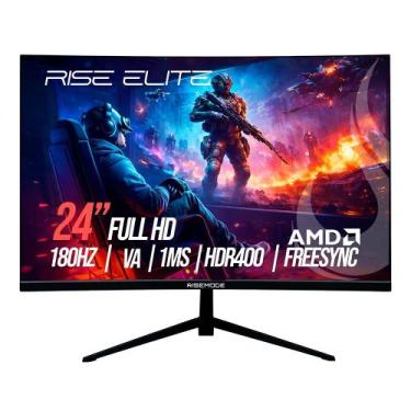 Imagem de Monitor Gamer Curvo Rise Mode Prime 24", Full HD, 180Hz, 1ms, IPS, Fre