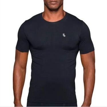 Imagem de Camiseta Térmica Masculina Lupo Proteção UV Manga Curta, Pequeno, Pret