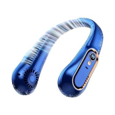 Imagem de Ventilador Portátil USB Com Carregamento, Estilo Colar, 5 Velocidades,