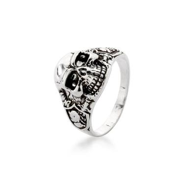 Imagem de Anel Masculino Caveira em prata de Bali 925 - Atraktiva Jóias, 28