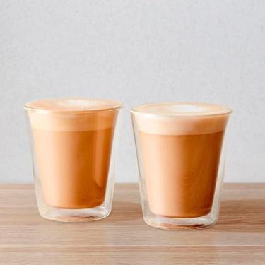 Imagem de Jogo 2 Copo Térmico Café Parede Dupla 200ml Maxwell Williams Vidro Bor