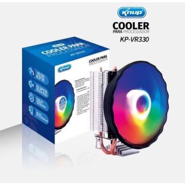 Imagem de Cooler Fan LED RGB Processador CPU Intel e AMD Gamer KP-VR330 - Knup