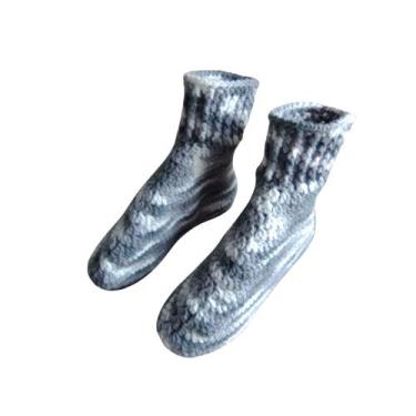 Imagem de Pantufa de Lã Adulto Cinza Mescla 36 - Líla das Galáxias