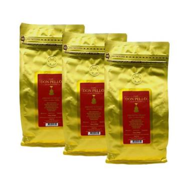 Imagem de Café em grãos torrado claro Arábica 1,2 kg, 3 sacos - Don Pello Barist