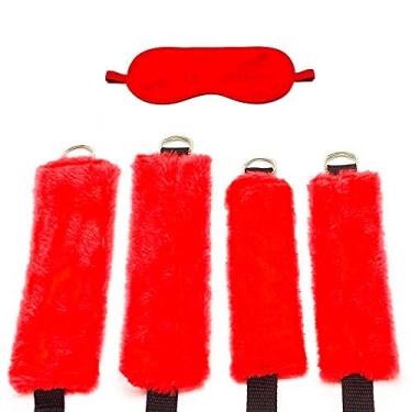 Imagem de Sexy Fantasy - Kit Bondage Com Amarras E Venda De Pelúcia Vermelho REF:909