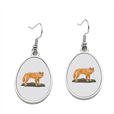 Imagem de Brinco Vector of Wolf - Brincos pendurados para meninas - Presente de festa de aniversário dos namorados, Metal, Sem pedras preciosas
