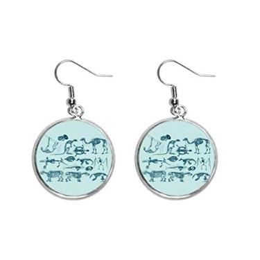 Imagem de Brinco de orelha com desenho de osso de animal, joia feminina