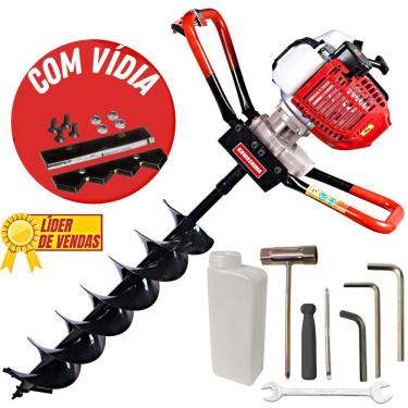 Imagem de Perfurador De Solo Profissional Kawashima ED43 42.7cc Com Broca 150mm á Gasolina Ideal Para Silvicultura
