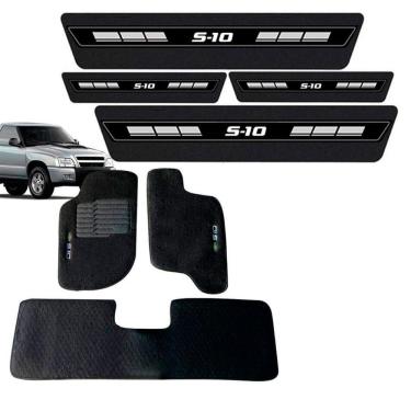 Imagem de Tapete Carpete Bordado + Soleira GM S10 1996 a 2011