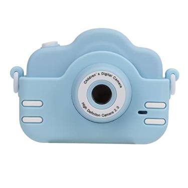 Imagem de Mini câmera infantil, tela de 2 polegadas, 2 MP, alta definição, desenho, câmera de vídeo digital, gravador de brinquedo, jogos de quebra-cabeça embutidos, suporta música MP3, para crianças (azul)