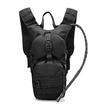 Imagem de Mochila de Hidratação com Bexiga de Água 3L para Homens Mulheres Mochilas de Lona para Caminhadas Ciclismo Escalada Acampamento Corrida Preto