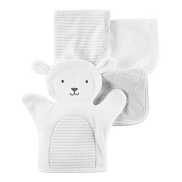 Imagem de Kit com 4 pecas de toalhinhas Carters Urso branco