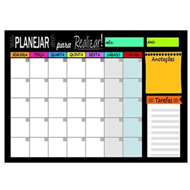 Imagem de QUADRO LOUSA PAREDE - PLANEJAR PARA REALIZAR PG01 40x60 IMÃ