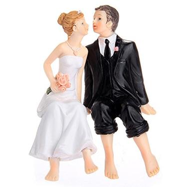 Imagem de Topo de bolo de casamento Riverbyland Sitting Couple Estatueta