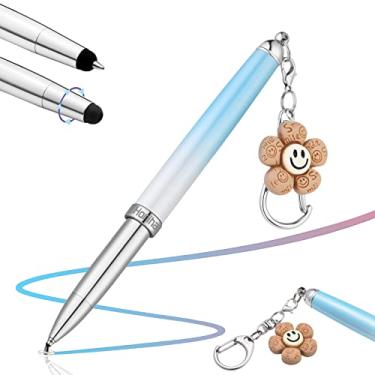 Imagem de Caneta Stylus capacitiva, Canetas Stylus de alta precisão 3 em 1 Honiha para telas sensíveis ao toque, disco e ponta de borracha universal para tela sensível ao toque para iPhone/iPad/Android/Tablet e todas as telas sensíveis ao toque, azul
